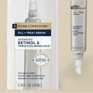 RoC DERM Correxion RETINOL Fill + Treat Serum. 0.5 fl oz. Anti Aging  protection